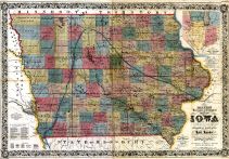 Iowa 1856 State Map 17x24, Iowa 1856 State Map